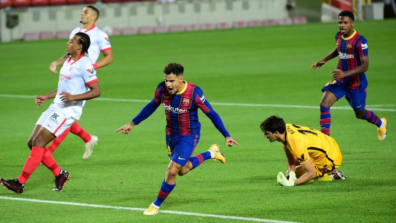 Gol Coutinho Selamatkan Barcelona dari Kekalahan Kontra Sevilla