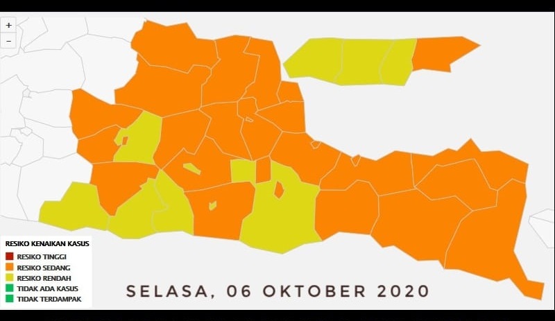 Kabar Baik, Wilayah Jatim Akhirnya Bebas dari Zona Merah Covid-19