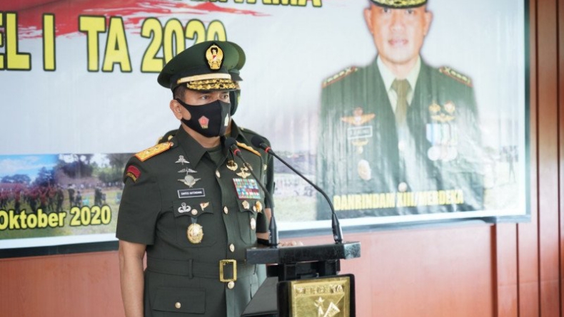 Panglima Kodam XIII/Merdeka Tutup Pendidikan Tamtama Lewat Virtual