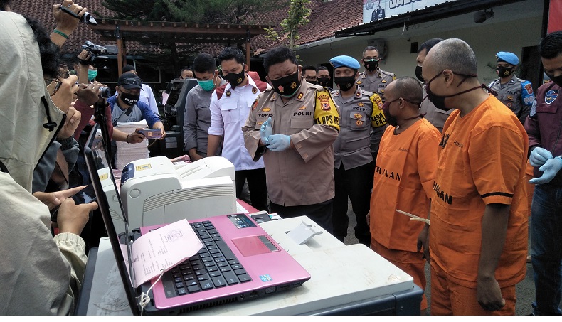 Polres Cimahi Bongkar Sindikat Uang Palsu Miliaran Rupiah, 6 Pelaku Diamankan