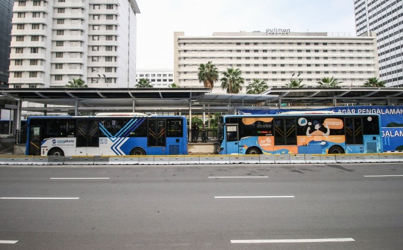 Halte Bundaran HI Sudah Beroperasi Normal