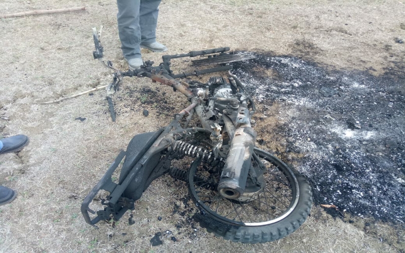 Geger Motor Jambret di Rembang Dibakar Massa, Pelaku Babak Belur