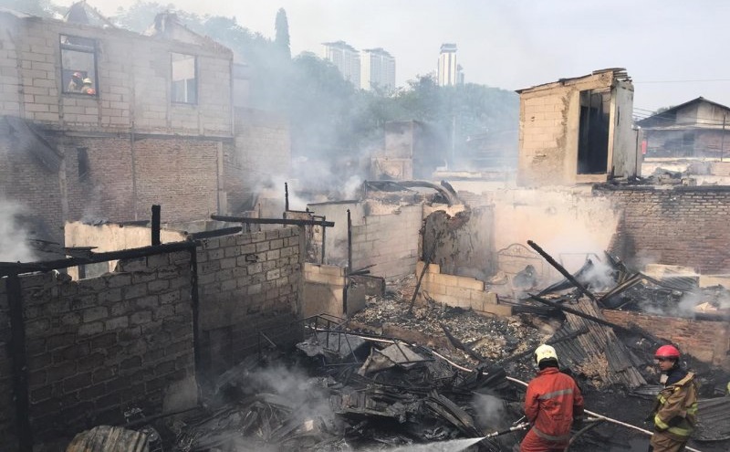 Kebakaran Dekat Mal Senayan City Hanguskan 25 Rumah