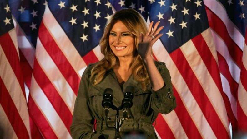 Melania Akhirnya Pidato di Kampanye Donald Trump Setelah Sembuh dari Covid-19