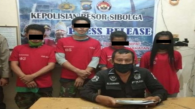 Gelar Pesta Sabu, 4 Warga Sibolga Ditangkap 