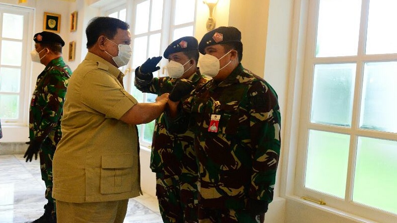 Naik Pangkat, 10 Jenderal TNI Lapor Prabowo
