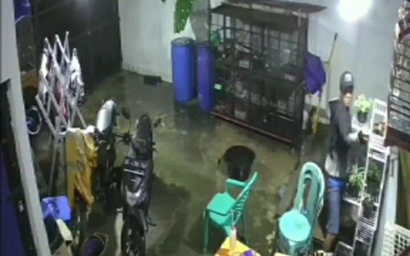 Terekam CCTV, Dua Pria Prabumulih Curi Burung Berkicau