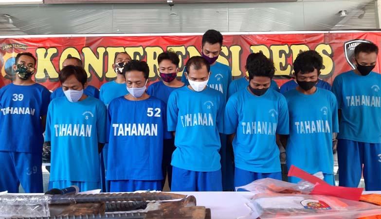  Polda Jateng Ringkus 14 Orang Komplotan Pencuri Kabel Telkom di Semarang