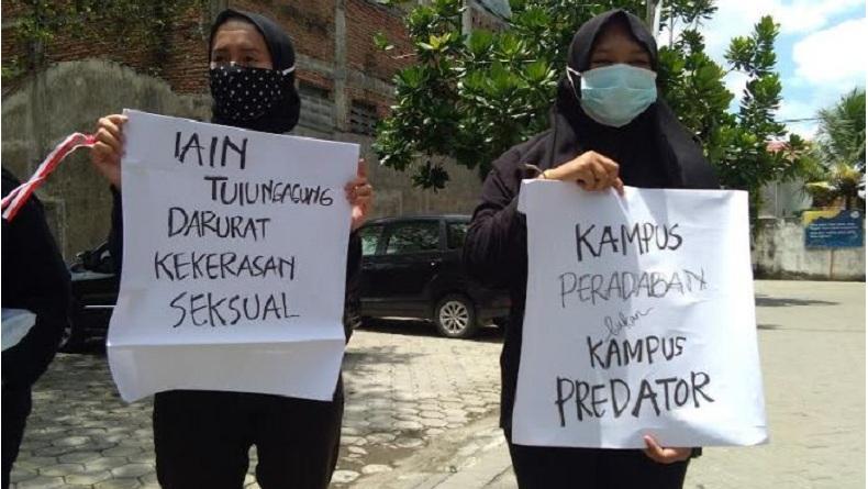 Mahasiswa IAIN Tulungagung Demo Kasus Dugaan Pelecehan Seksual