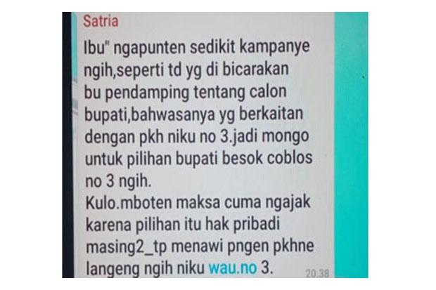 Waduh, PKH di Gunungkidul Digunakan untuk Kampanye Dukung Cabup