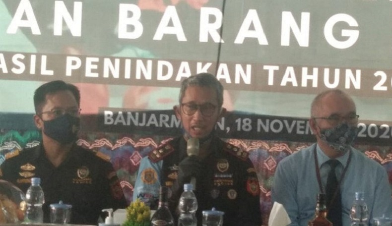 5.495.232 Rokol Ilegal Dimusnahkan Bea Cukai Banjarmasin