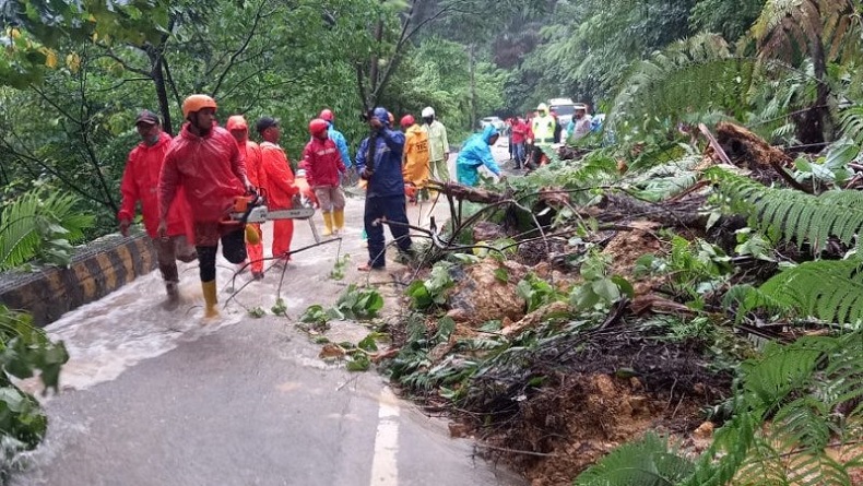 Jalur Sitinjau Lauik Tertutup Longsor, BPBD: Sekarang Sudah Mulai Normal