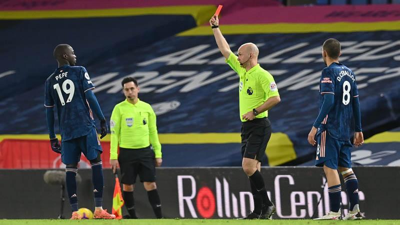 Nicolas Pepe Kartu Merah, Arsenal Diimbangi Leeds United