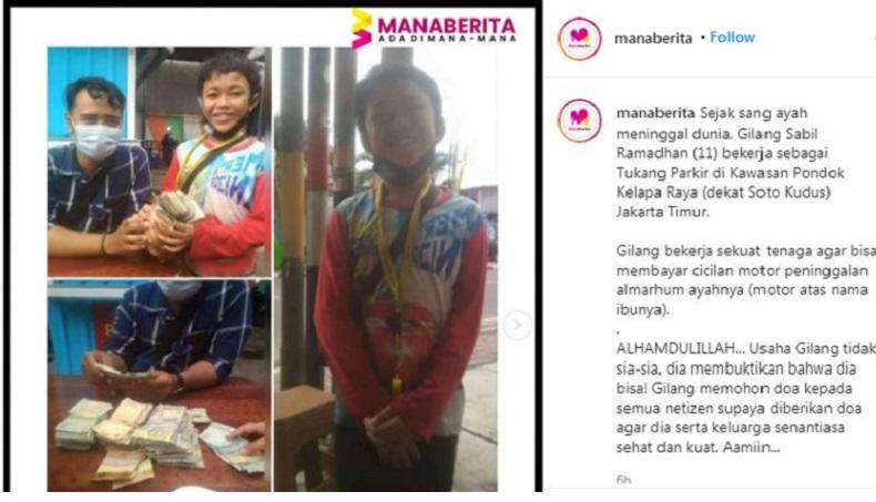 Bikin Haru, Bocah Ini Jadi Tukang Parkir untuk Lunasi Cicilan Motor Almarhum Ayah
