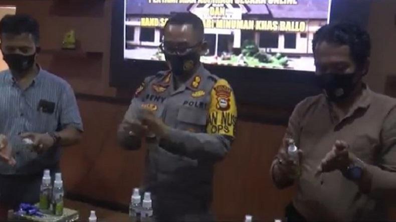 Polres Takalar Sulap Miras Ballo Jadi Hand Sanitizer