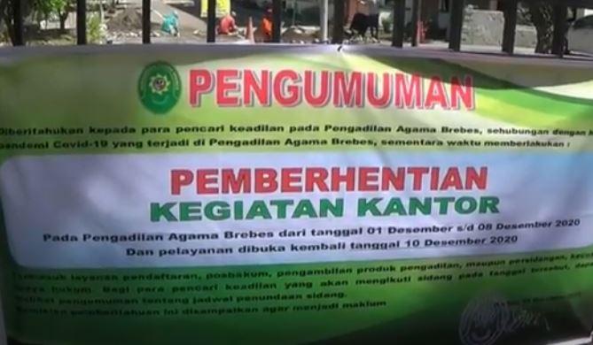 10 Pegawai Pengadilan Agama Brebes Positif Covid-19, Pelayanan Ditutup Sepekan