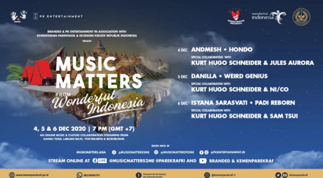 Music Matters Hadirkan Pertunjukan Langsung dan Kolaborasi Spektakuler dari Destinasi Super Prioritas Indonesia
