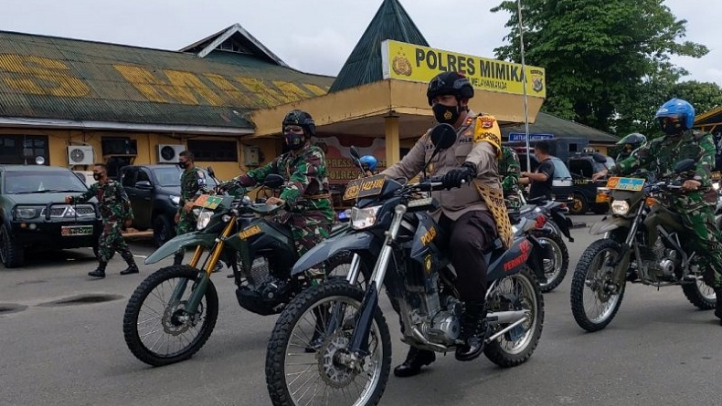 Mimika Kondusif, Aparat Gabungan Gencarkan Patroli hingga Akhir Tahun