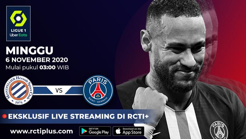 Montpellier Vs PSG, Live Streaming di RCTI+