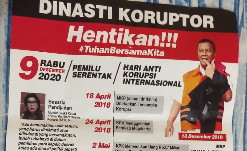 Brosur Kampanye Hitam Bergambar Mantan Bupati MKP Beredar di Mojokerto 