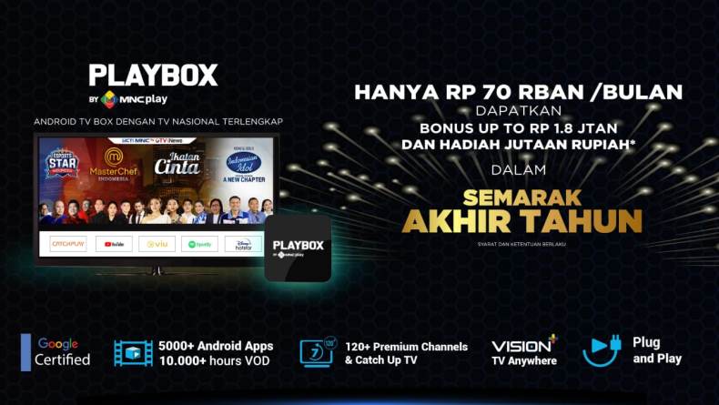 Plug and Play! Hingga 31 Desember, Beli Playbox MNC Play Bonus Jutaan Rupiah, Ini Link Pembeliannya!
