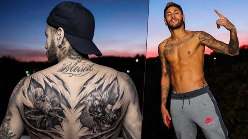 Setelah Batman dan Spiderman, Neymar Ukir Tato Dragon Ball