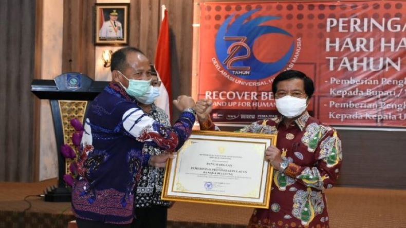 Hari HAM Sedunia, 5 Kabupaten/Kota di Babel Raih Penghargaan
