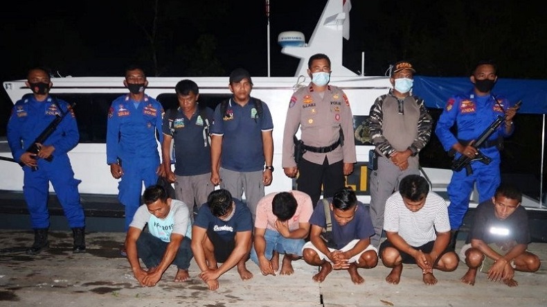 Rusak Lingkungan saat Tangkap Ikan, 6 Nelayan di Simeulue Diamankan Polisi