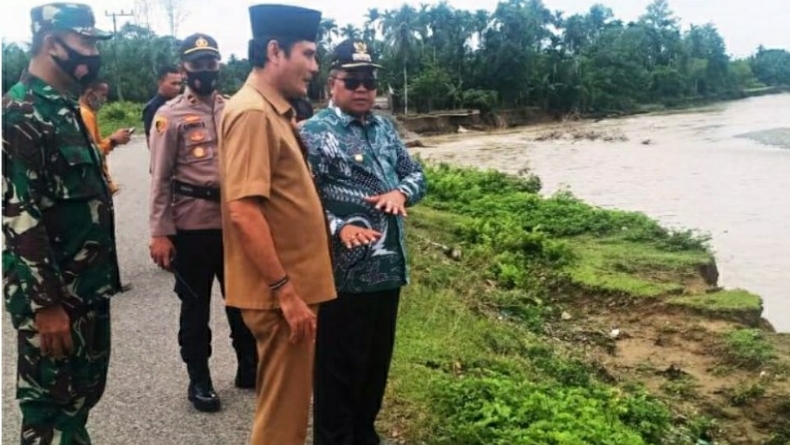 Erosi Sungai di Aceh Barat, Pemerintah Daerah Lakukan Perbaikan Sementara 