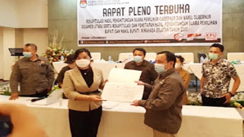 Franky Donny Wongkar-Petra Yani Rembang Peroleh Suara Terbanyak di Pilkada Minsel