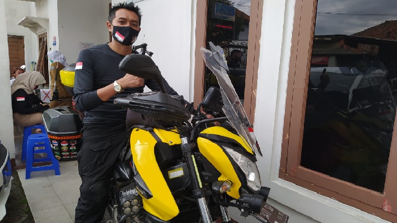 Biker asal Cimahi Nekat Tunaikan Haji Pakai Motor, Ini Cita-cita Mulianya