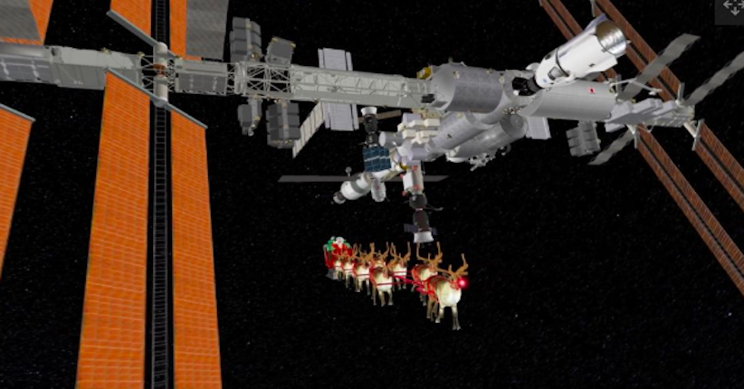 Sinterklas Kunjungi Astronot di Stasiun Luar Angkasa