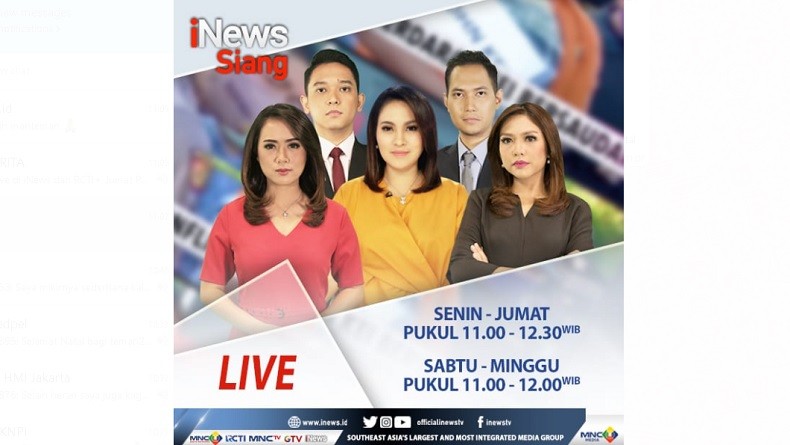 iNews Siang Live di iNews dan RCTI+ Jumat Pukul 11.00: Beda Pilihan, Jalan Diblokir