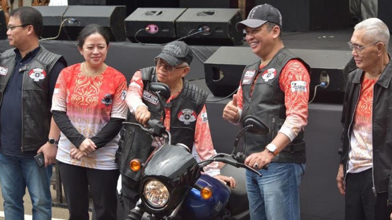 Tanpa Sarung dan Jas, Begini Gaya Biker Wapres Ma'ruf Amin