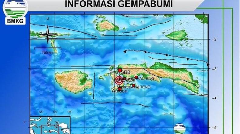 Gempa Hari Ini M3,9 Guncang Ambon, Tak Berpotensi Tsunami 