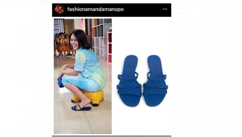 Amanda Manopo Pakai Sandal Rp3,8 Juta, Netizen Curhat: Gaji Gue Sebulan