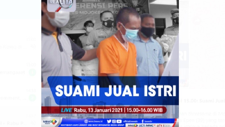 Realita Live di iNews dan RCTI+ Rabu Pukul 15.00: Suami Jual Istri