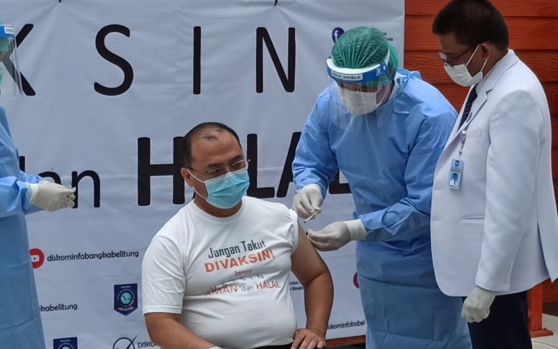 Usai Disuntik Vaksin Covid-19, Gubernur Babel: Tak Ada yang Membesar dan Mengecil