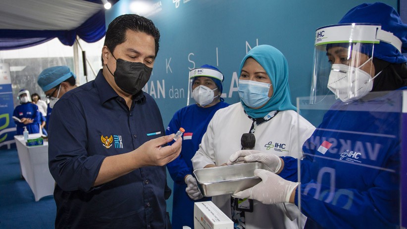  Gelar Vaksinasi di Sumut, Erick Thohir Berharap Medan Kembali Jadi Zona Hijau