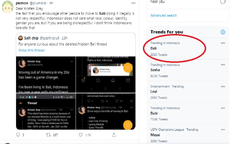 Heboh Unggahan Turis Amerika, #Bali Trending Topic Twitter
