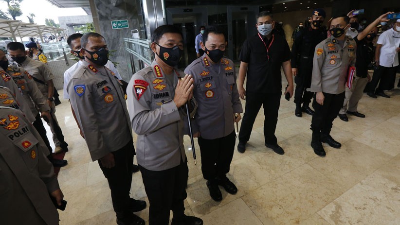 Kapolri Idham Azis Antar Komjen Listyo Sigit Uji Kelayakan di DPR