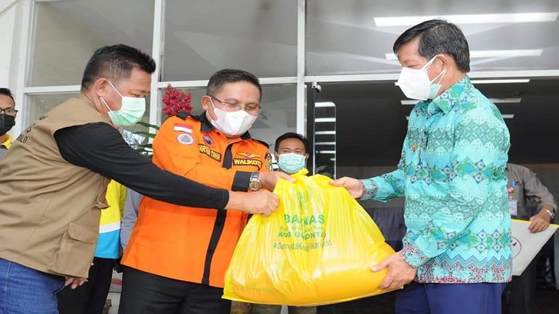 Pemkot Gorontalo Beri Bantuan Korban Bencana Alam di Manado
