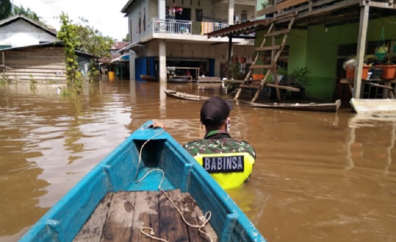 Puluhan Rumah di Jagoi Babang Perbatasan Malaysia Terendam Banjir