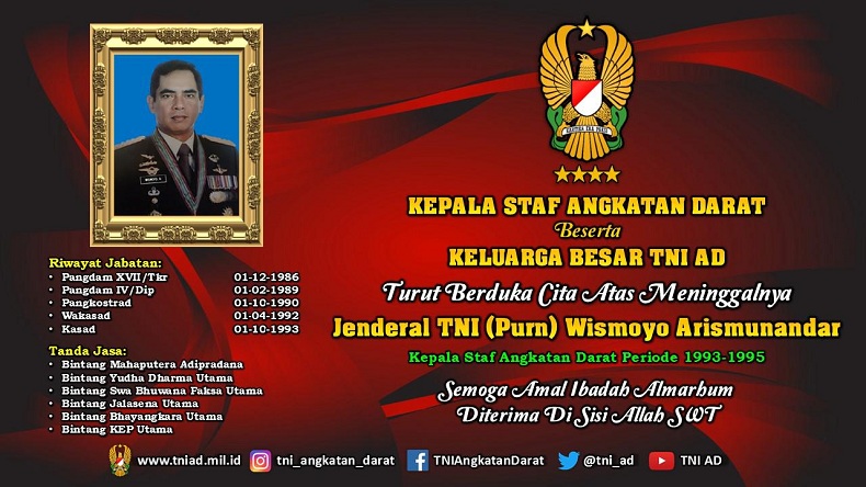 Mantan KSAD Jenderal TNI Purn Wismoyo Arismunandar Dimakamkan di Giribangun Solo