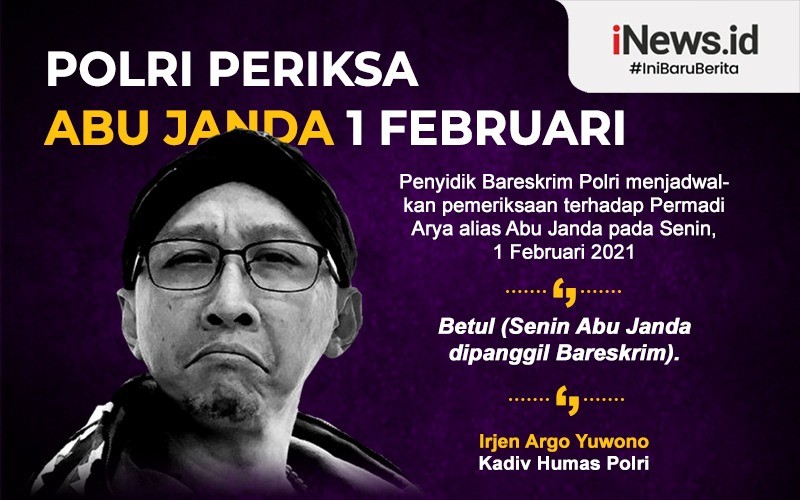 Sebut Islam Agama Arogan, Abu Janda Diperiksa Polisi 1 Februari 