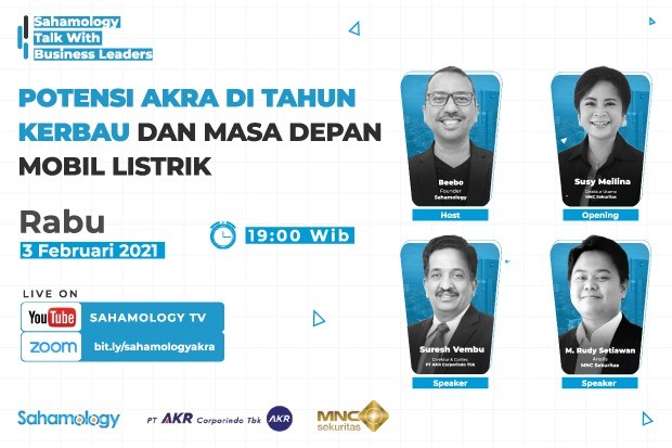 Ini Potensi AKRA & Mobil Listrik, Simak YouTube Live MNC Sekuritas & Sahamology Pukul 19.00 Ini! 