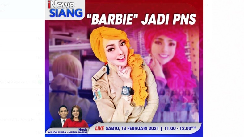 iNews Siang Live di iNews dan RCTI+ Sabtu Pukul 11.00: Barbie Jadi PNS 