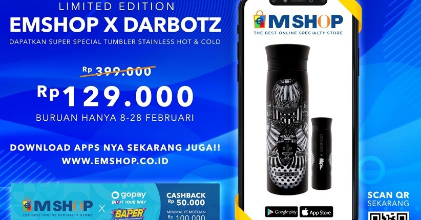 Eksklusif Hanya di eMShop: Tumbler Darbotz, Keren Banget untuk Milenial & Generasi Z!
