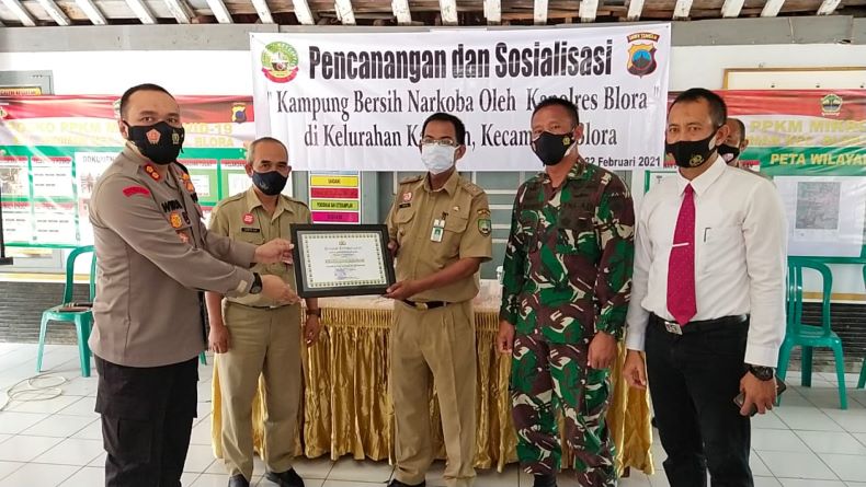 Kelurahan Kauman Blora Dicanangkan sebagai Kampung Bersih Narkoba 