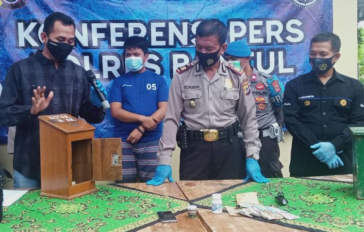 Polsek Pleret Bantul Amankan Pencuri Spesialis Kotak Infak Masjid